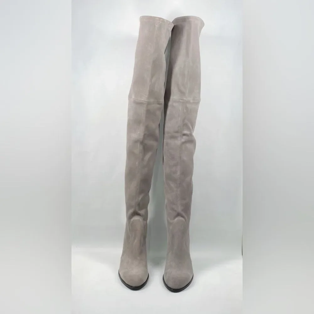 Stuart Weitzman Highland Block Heel Suede Over The Knee Boots size 11